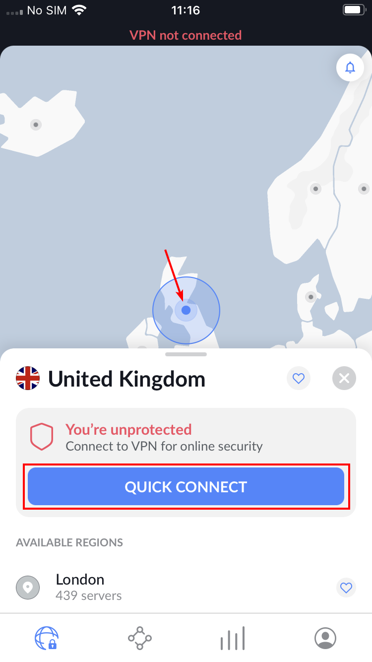 NordVPN country pin quick connect function.png