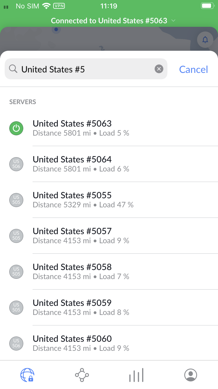 NordVPN ios search US servers.png