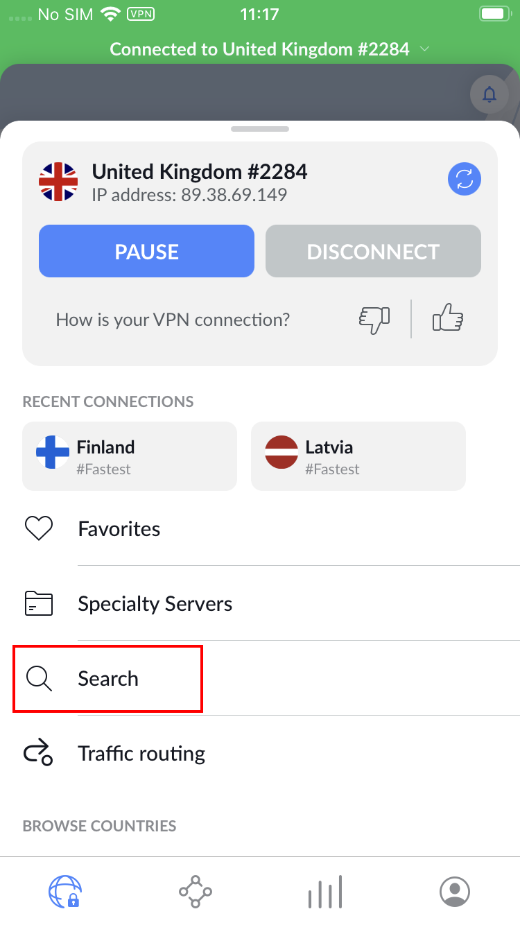 NordVPN ios search function.png