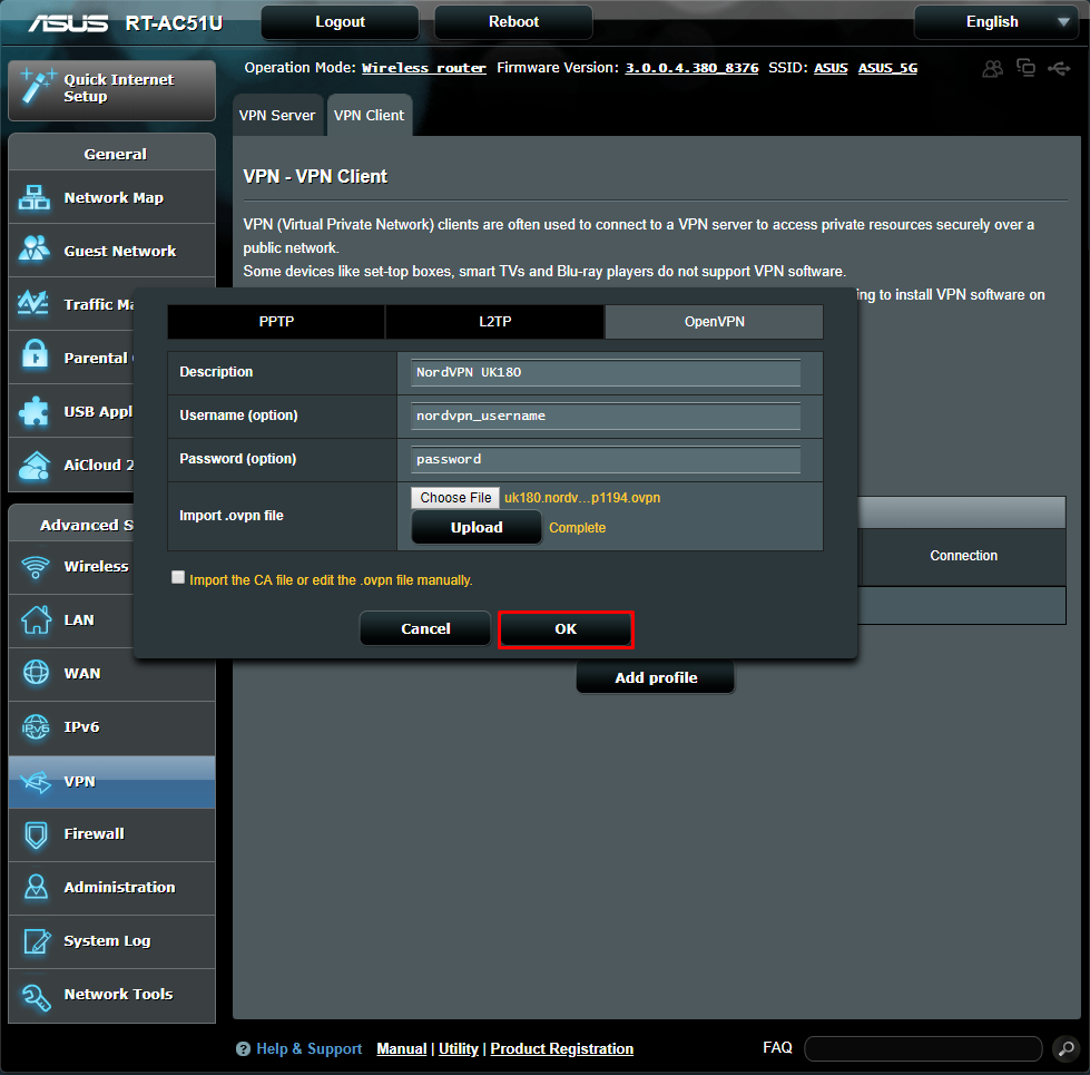 Completing the configuration process