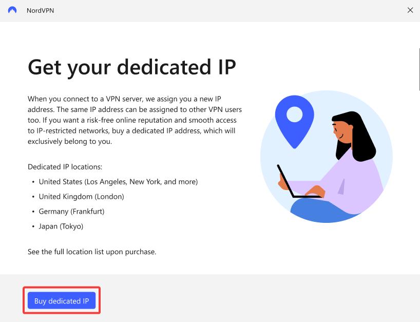 buying dedicated ip for NordVPN on Windows app.png
