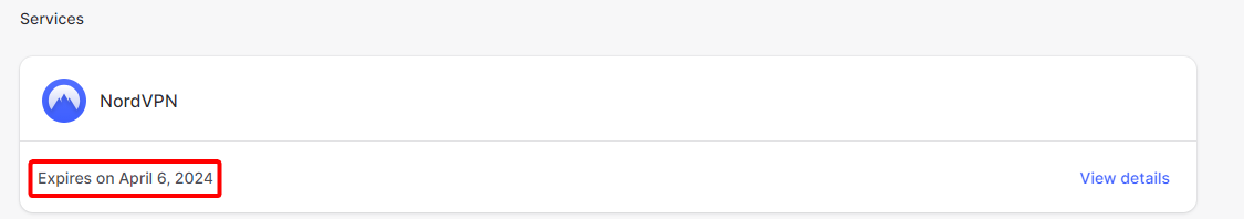 NordVPN service expiration date on Nord Account.png