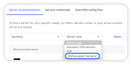 NordVPN obfuscated servers in server recommendation tool.png